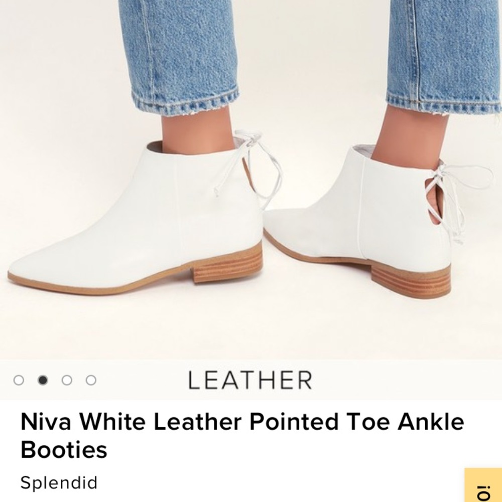 White leather boots size 7.5